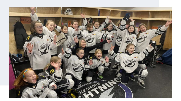 The U11 Lakeshore Lightning White competes for the Chevrolet Good Deeds Cup