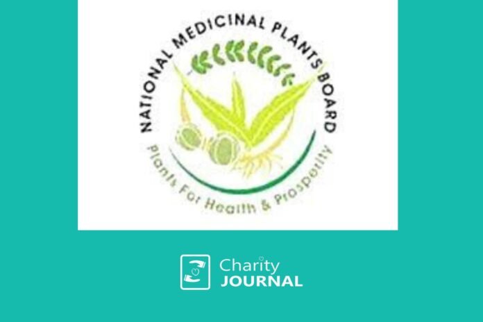 Herbal plants surrounded by the words: National Medicinal Plants Board, plants for health and prosperity.