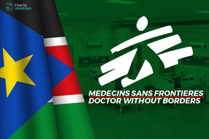 Doctors Without Borders logo and Sudan flag