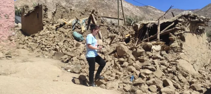 Fouzia Bara on the field