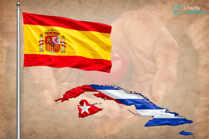 Flags od Soain and Cuba