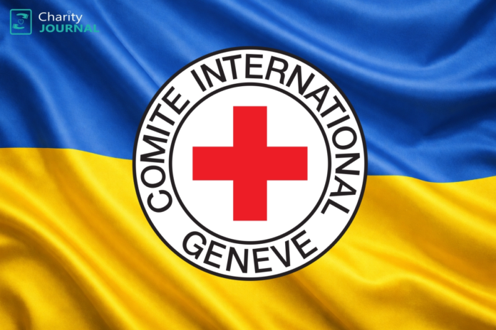 ICRC and Ukraine flag