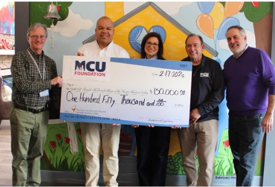 MCU Foundation representatives handing over grant to RMHGHV