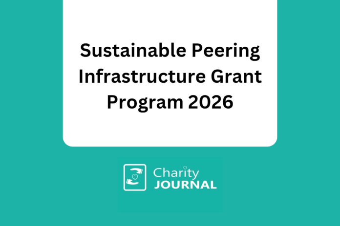 The words Sustainable Peering Infrastructure Grant Program 2026 on a white background.