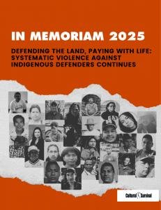 Cultural Survival report frontpage