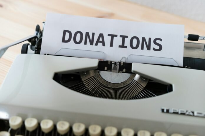 Donations writtten on a typewritter as Virtuous releases report