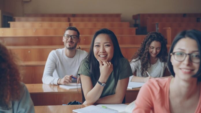 Students in class after receiving Foresters Financial scholarships