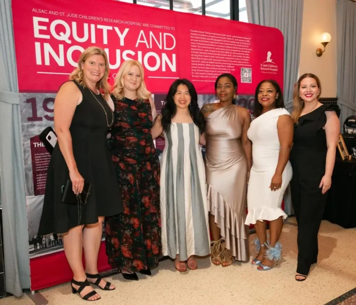 Attendees pose together at the 2025 St. Jude Celebrate: A Legacy of Equity event. Courtesy of ALSAC/St. Jude Children’s Research Hospital.