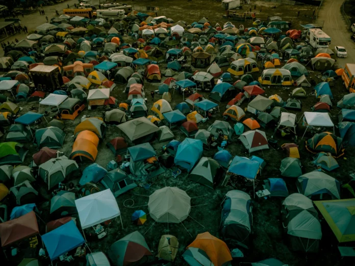 Refugee camp run by MSF