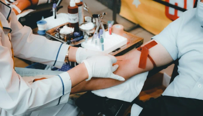 Blood donor on World Blood Donor Day