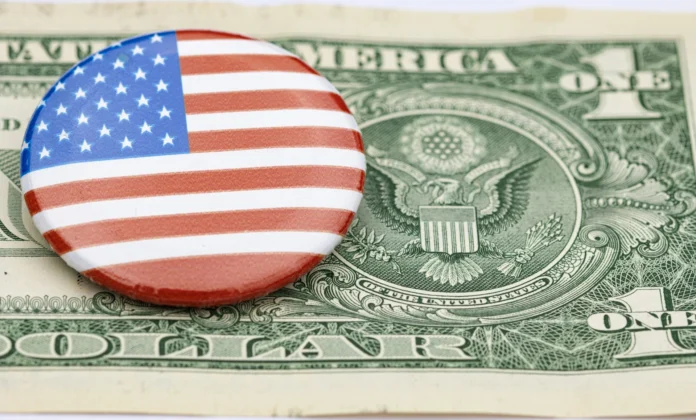USAID represented by US flag and dollar bill